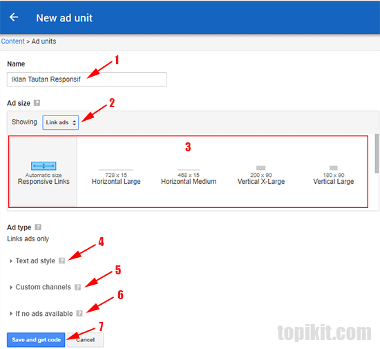Cara membuat iklan tautan AdSense