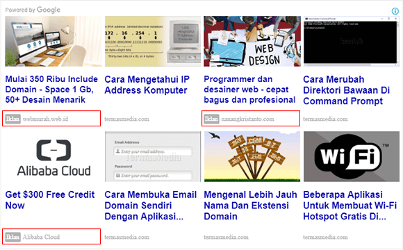 Mengaktifkan menonaktifkan iklan AdSense di Matched Content