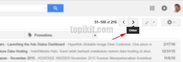 Menemukan email terlama (oldest email) di Gmail dengan Cepat