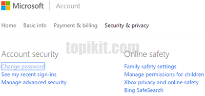 Mengubah password hotmail outlook.com