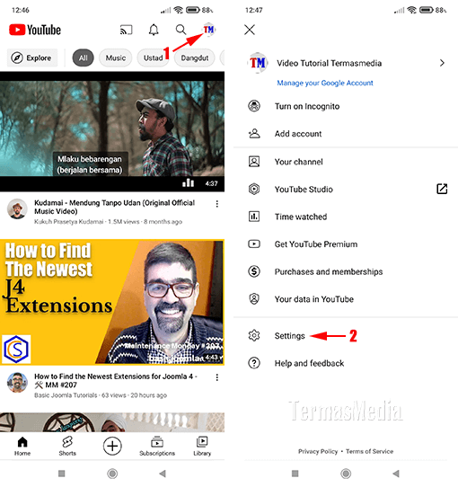 Mematikan Menonaktifkan restricted mode YouTube