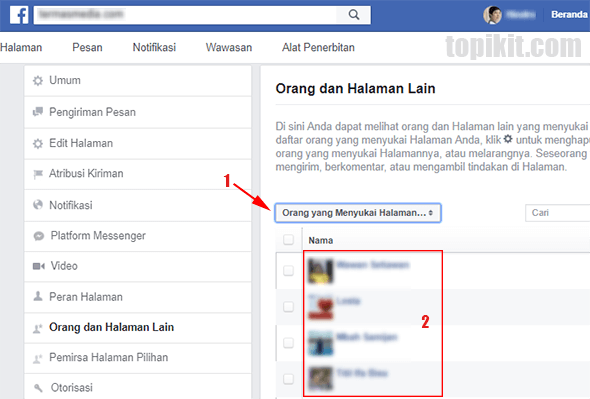 Mengetahui daftar orang yang menyukai facebook page