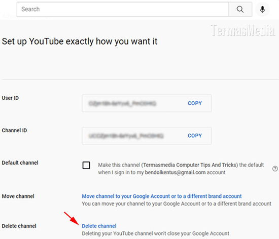 Menghapus komentar YouTube