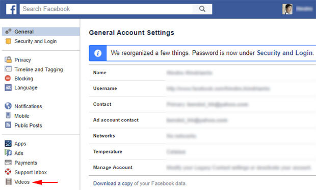 Menghentikan video Facebook agar tidak memutar otomatis