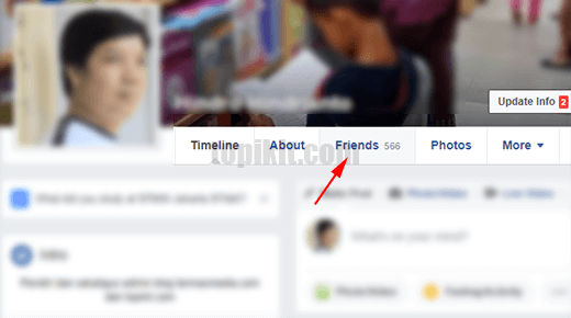 Menyembunyikan daftar teman Facebook dari orang lain